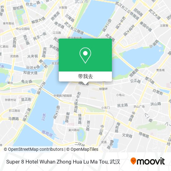 Super 8 Hotel Wuhan Zhong Hua Lu Ma Tou地图