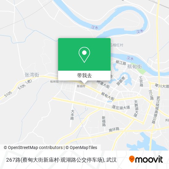 267路(蔡甸大街新庙村-观湖路公交停车场)地图