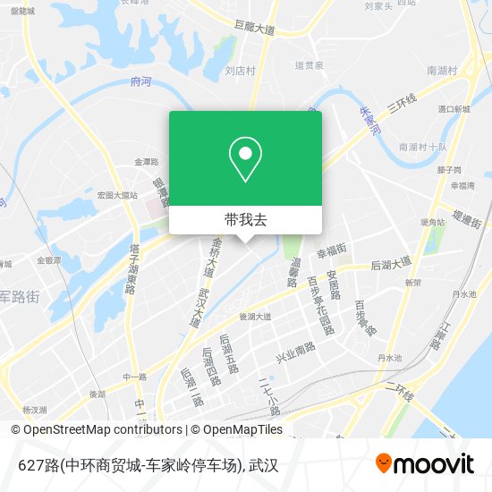 627路(中环商贸城-车家岭停车场)地图