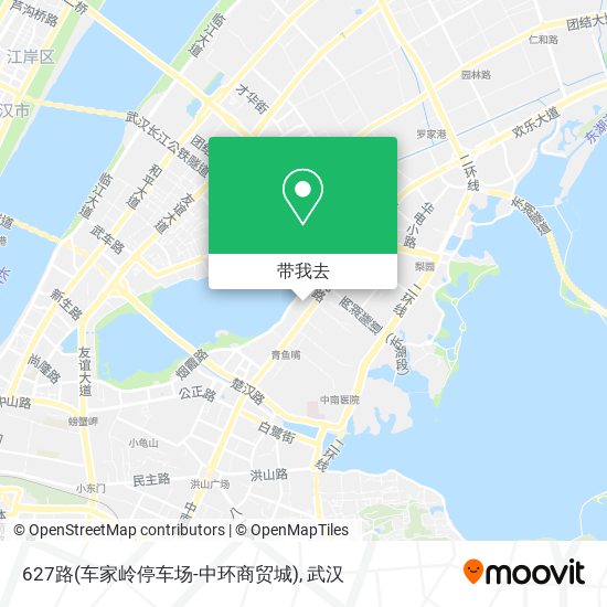 627路(车家岭停车场-中环商贸城)地图