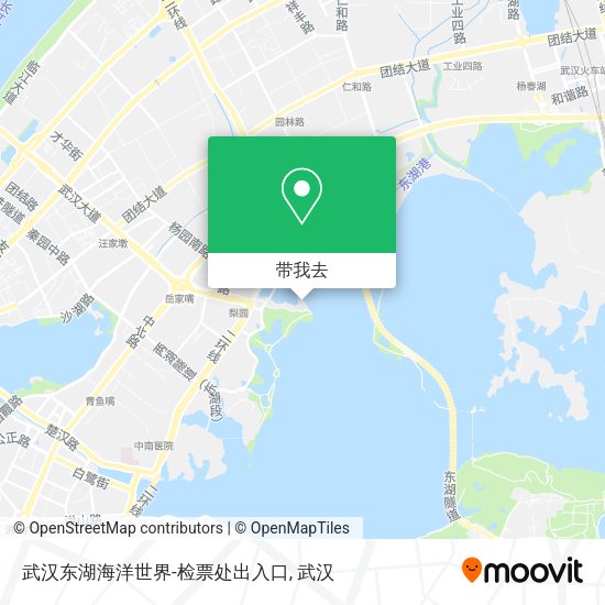 武汉东湖海洋世界-检票处出入口地图