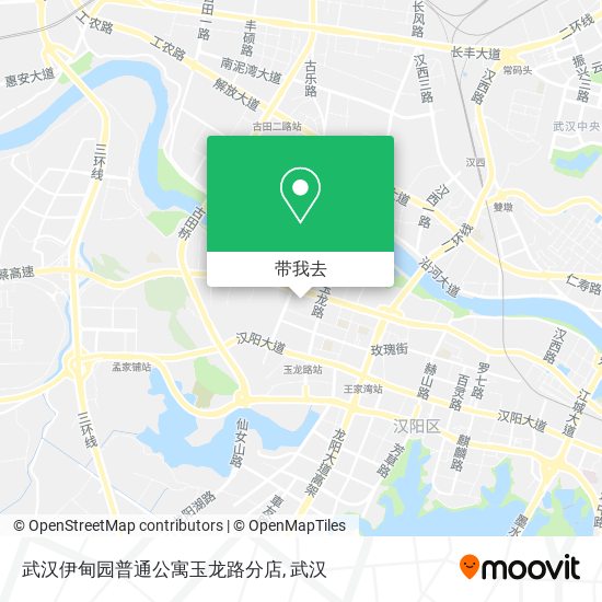 武汉伊甸园普通公寓玉龙路分店地图