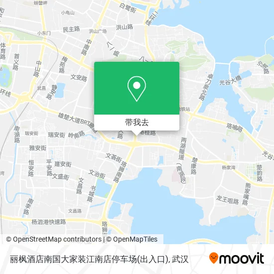 丽枫酒店南国大家装江南店停车场(出入口)地图
