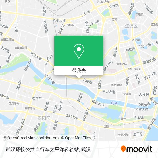 武汉环投公共自行车太平洋轻轨站地图