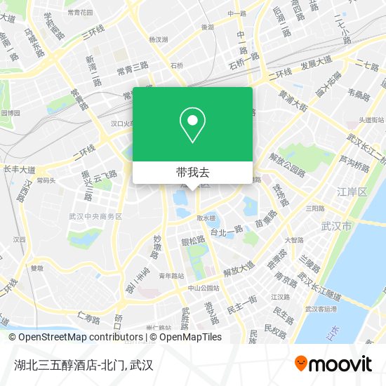 湖北三五醇酒店-北门地图