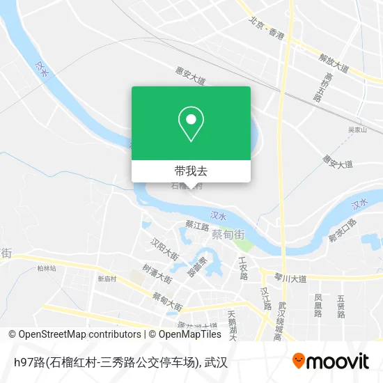 h97路(石榴红村-三秀路公交停车场)地图