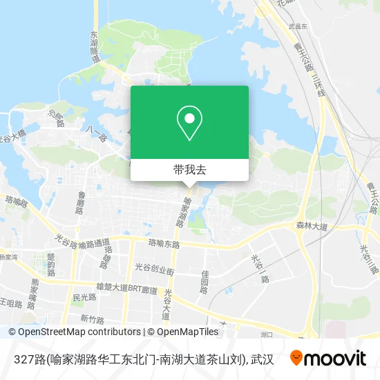 327路(喻家湖路华工东北门-南湖大道茶山刘)地图