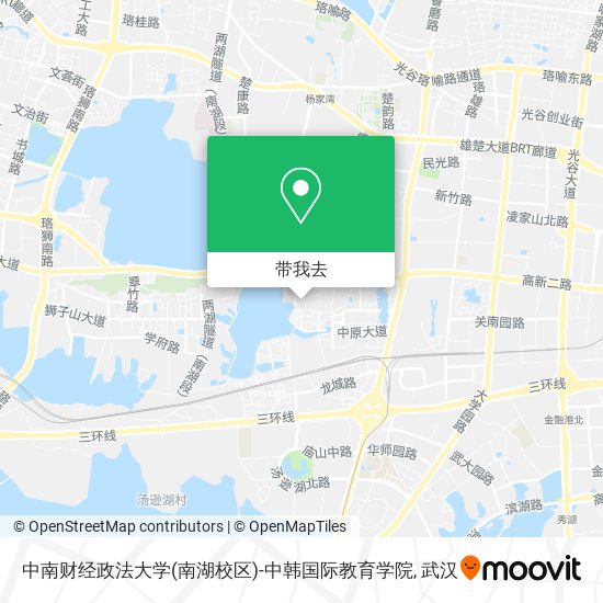 中南财经政法大学(南湖校区)-中韩国际教育学院地图