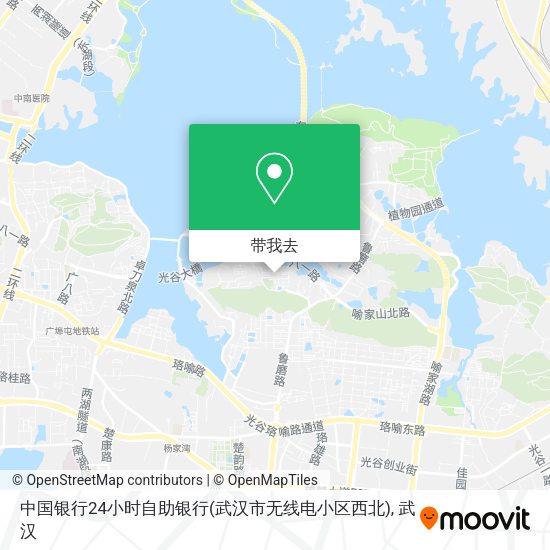 中国银行24小时自助银行(武汉市无线电小区西北)地图