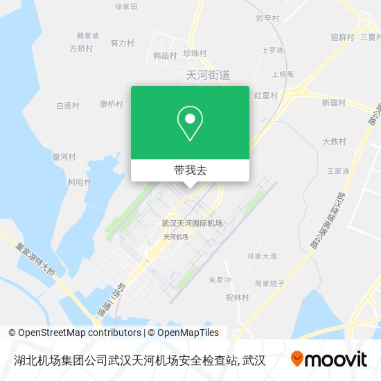 湖北机场集团公司武汉天河机场安全检查站地图
