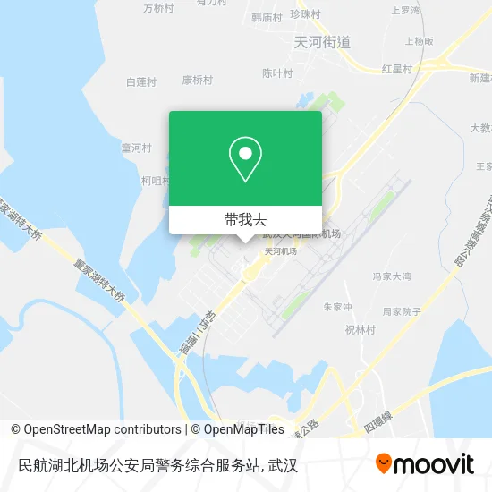 民航湖北机场公安局警务综合服务站地图