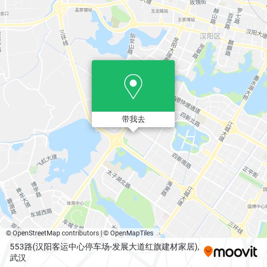553路(汉阳客运中心停车场-发展大道红旗建材家居)地图