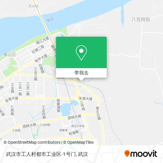 武汉市工人村都市工业区-1号门地图