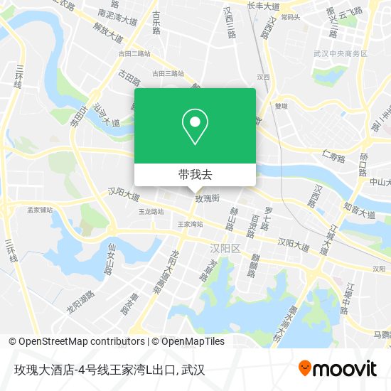 玫瑰大酒店-4号线王家湾L出口地图