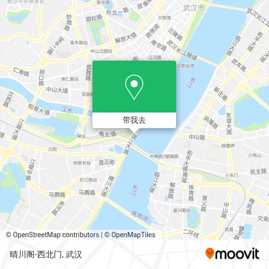 晴川阁-西北门地图