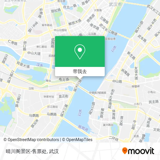 晴川阁景区-售票处地图