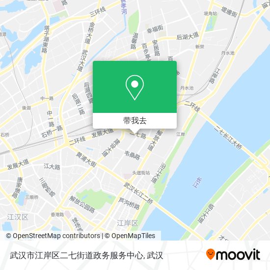 武汉市江岸区二七街道政务服务中心地图
