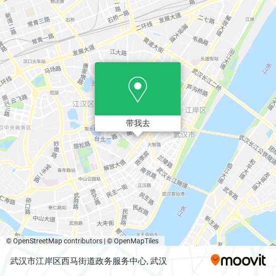 武汉市江岸区西马街道政务服务中心地图