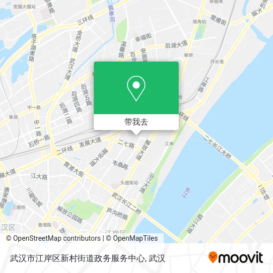 武汉市江岸区新村街道政务服务中心地图