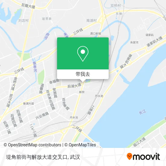 堤角前街与解放大道交叉口地图