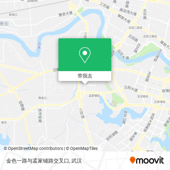 金色一路与孟家铺路交叉口地图