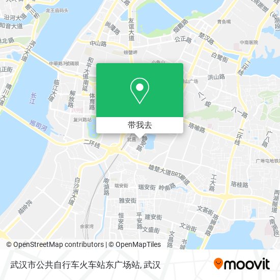 武汉市公共自行车火车站东广场站地图