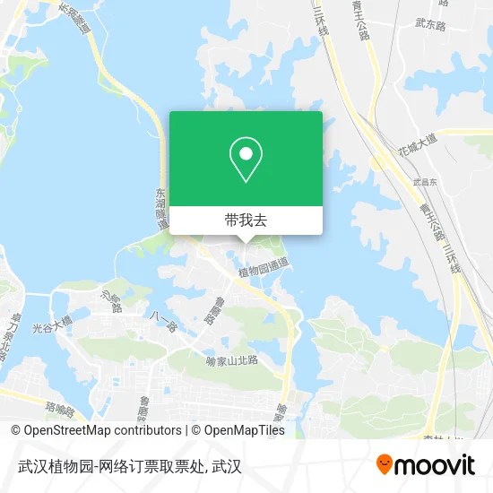 武汉植物园-网络订票取票处地图