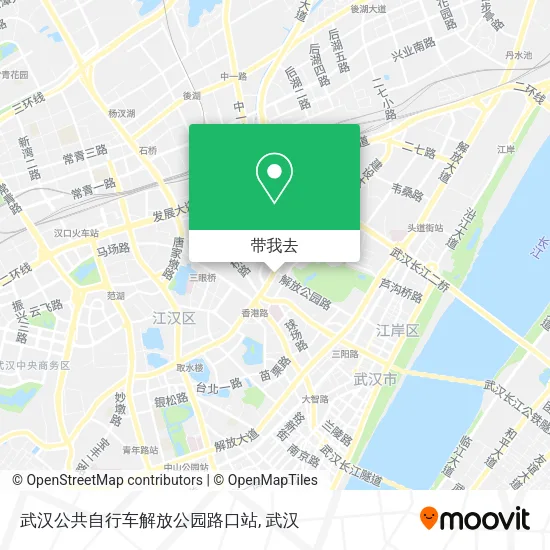 武汉公共自行车解放公园路口站地图