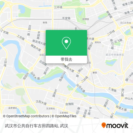 武汉市公共自行车古田四路站地图
