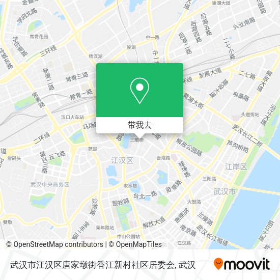 武汉市江汉区唐家墩街香江新村社区居委会地图