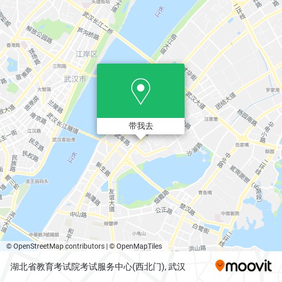 湖北省教育考试院考试服务中心(西北门)地图