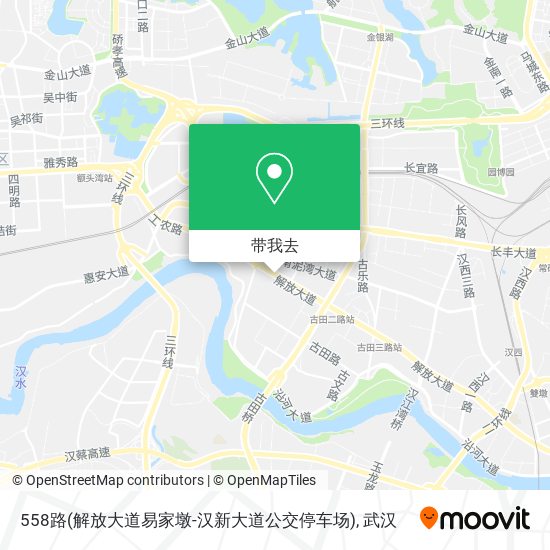 558路(解放大道易家墩-汉新大道公交停车场)地图