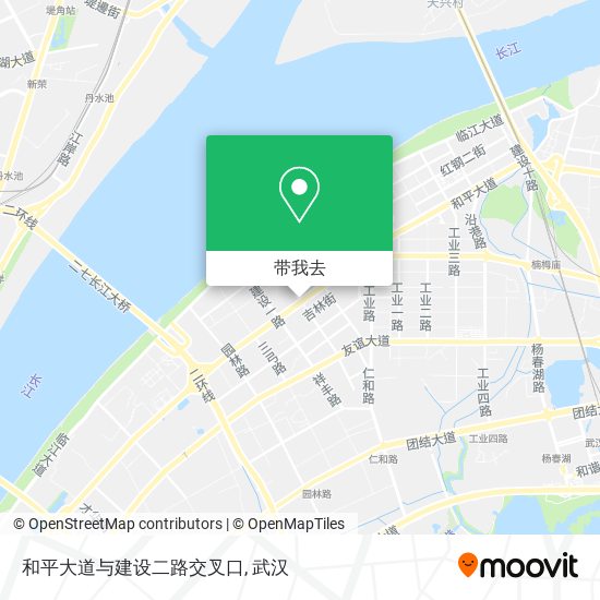 和平大道与建设二路交叉口地图