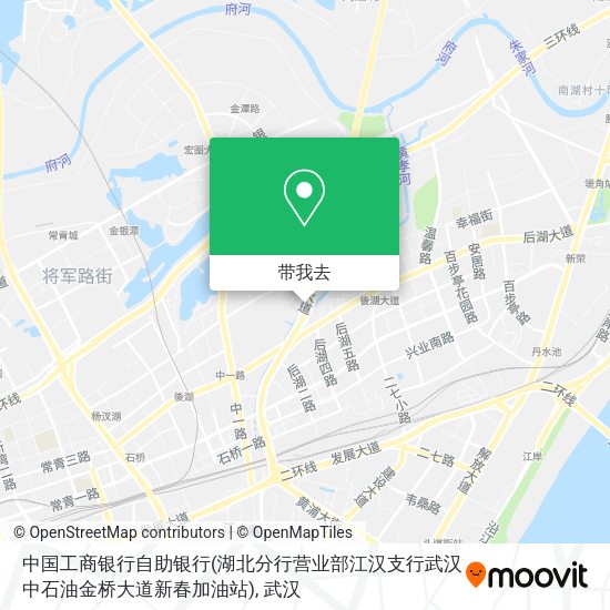 中国工商银行自助银行(湖北分行营业部江汉支行武汉中石油金桥大道新春加油站)地图