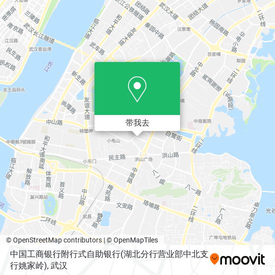 中国工商银行附行式自助银行(湖北分行营业部中北支行姚家岭)地图