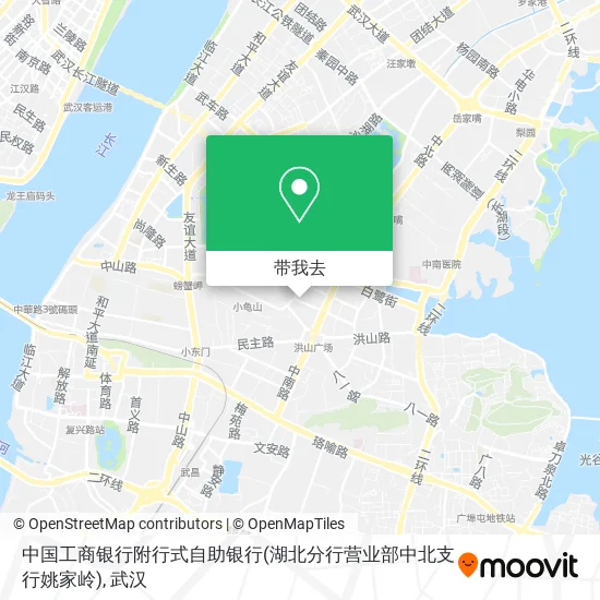 中国工商银行附行式自助银行(湖北分行营业部中北支行姚家岭)地图