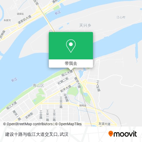 建设十路与临江大道交叉口地图