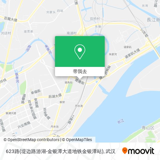 623路(堤边路游湖-金银潭大道地铁金银潭站)地图