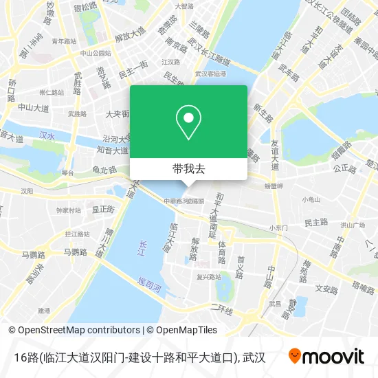 16路(临江大道汉阳门-建设十路和平大道口)地图
