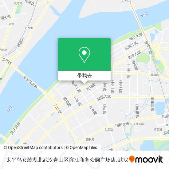 太平鸟女装湖北武汉青山区滨江商务众圆广场店地图