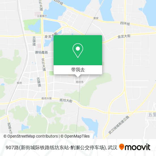 907路(新街城际铁路纸坊东站-豹澥公交停车场)地图