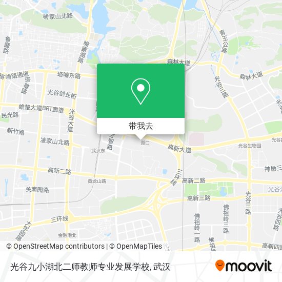 光谷九小湖北二师教师专业发展学校地图