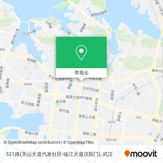 521路(关山大道汽发社区-临江大道汉阳门)地图