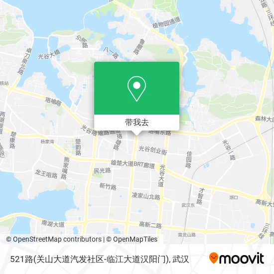 521路(关山大道汽发社区-临江大道汉阳门)地图
