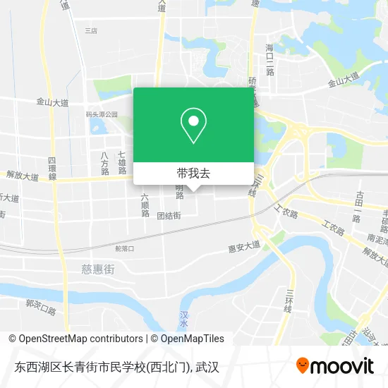 东西湖区长青街市民学校(西北门)地图