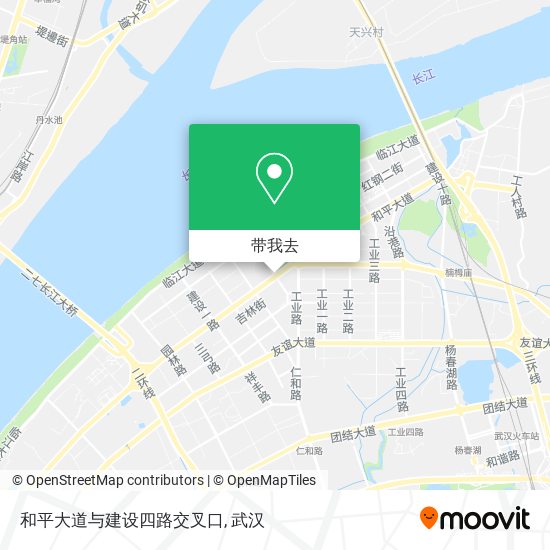 和平大道与建设四路交叉口地图