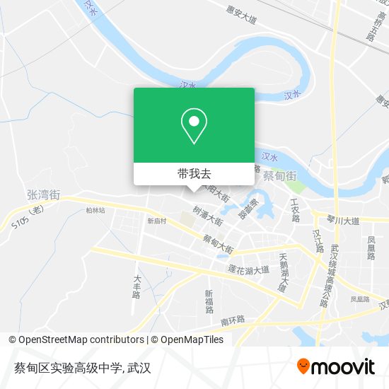 蔡甸区实验高级中学地图