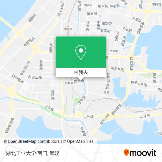 湖北工业大学-南门地图