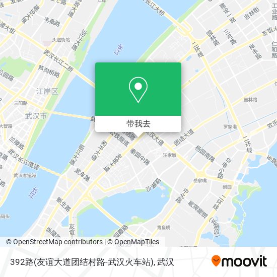 392路(友谊大道团结村路-武汉火车站)地图