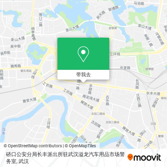 硚口公安分局长丰派出所驻武汉溢龙汽车用品市场警务室地图